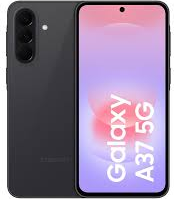 Samsung Galaxy A37 5G in Awesome Charcoal, Vorder- und Rückansicht